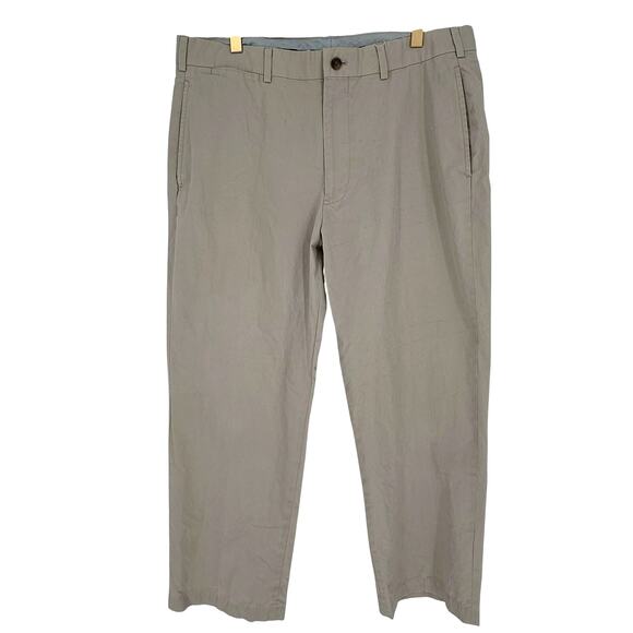 Brooks Brothers Khaki Chino Pants 100% Supima Cotton Men's Trouser Size 34W 30L - Picture 1 of 10